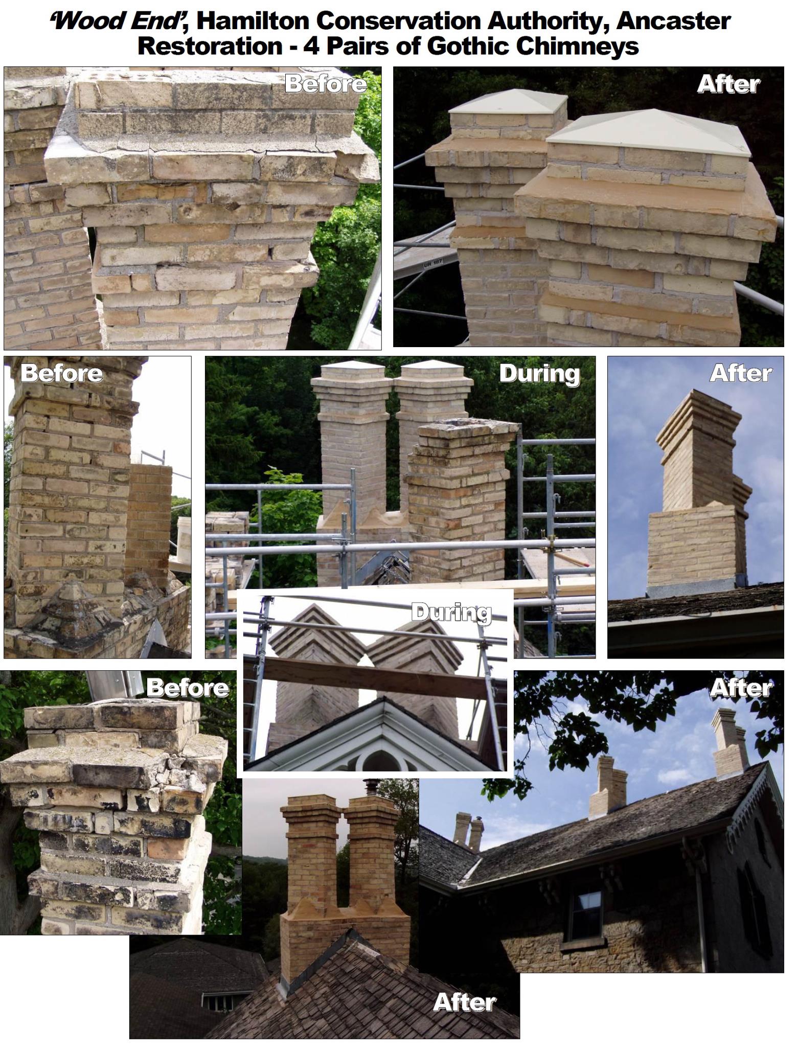 damaged chimneys